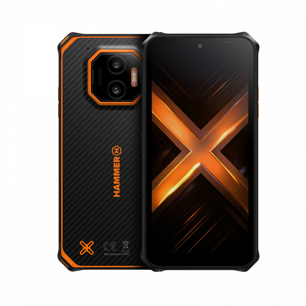 Hammer Energy X2 | Black/Orange | 6.1 " | IPS | 1560 x 720 pixels | Mediatek | Dimensity 6300 | Internal RAM 8 GB | 256 GB | mic