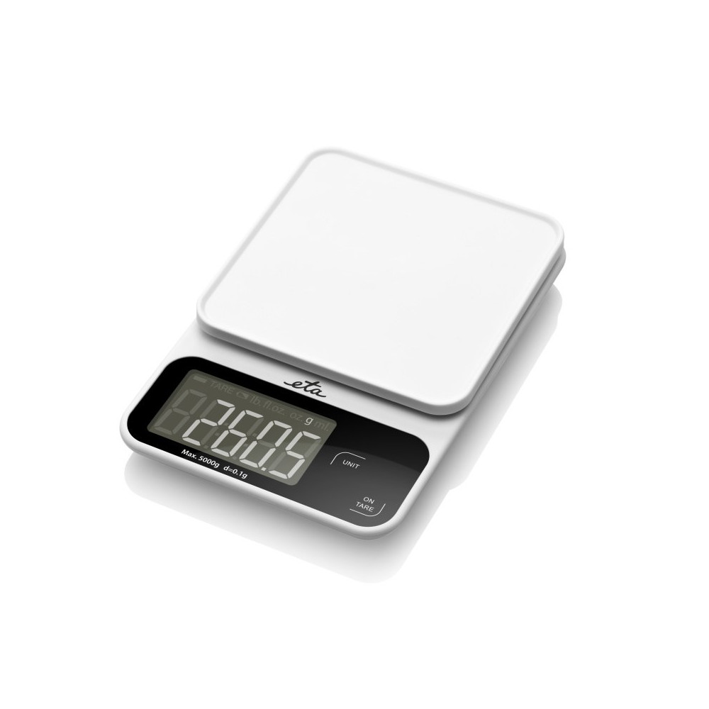 ETA Kitchen Scale | Popi 677090000 | Maximum weight (capacity) 5 kg | Graduation 1 g | Display type LCD | White