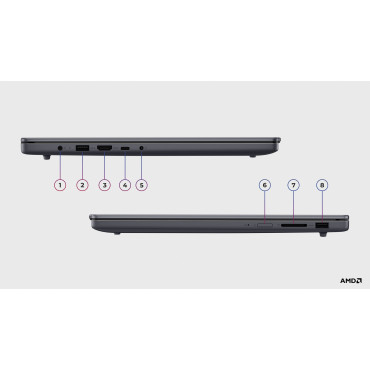 Lenovo IdeaPad Slim 3 16ARP10 | Luna Grey | 16 " | IPS | WUXGA | 1920 x 1200 pixels | Anti-glare | AMD Ryzen 5 | 7535HS | 16 GB 