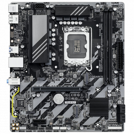 Gigabyte B860M E | Processor family Intel | Processor socket LGA1851 | DDR5 | Supported hard disk drive interfaces SATA, M.2 | N