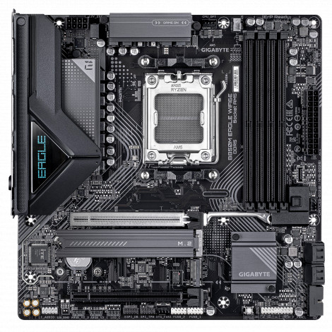 Gigabyte B850M EAGLE WF6E | Processor family AMD | Processor socket AM5 | DDR5 | Supported hard disk drive interfaces SATA, M.2 