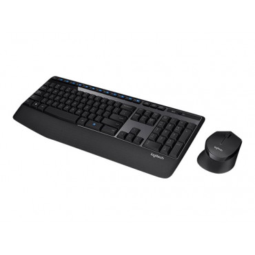 Logitech | MK345 | Keyboard and Mouse Set | Wireless | Mouse included | Batteries included | US | Black | USB | Wireless connect
