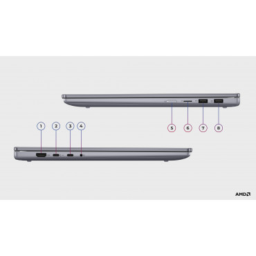 Lenovo IdeaPad 5 2-in-1 16AKP10 | Luna Grey | 16 " | IPS | Touchscreen | WUXGA | 1920 x 1200 pixels | Glossy | AMD Ryzen AI 7 | 