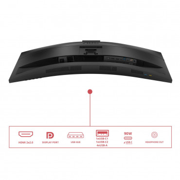 AOC CU34E4CW Curved 34" 3440x1440/21:9/350cd/m2/4ms HDMI, DisplayPort, USB, Audio out | AOC