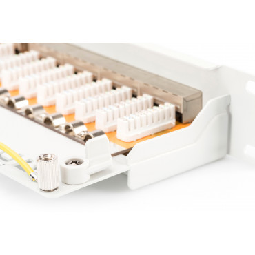 Digitus | Patch Panel | DN-91624S | White | Category: CAT 6 Ports: 24 x RJ45 Retention strength: 7.7 kg Insertion force: 30N max
