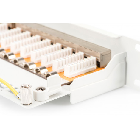Digitus | Patch Panel | DN-91624S | White | Category: CAT 6 Ports: 24 x RJ45 Retention strength: 7.7 kg Insertion force: 30N max