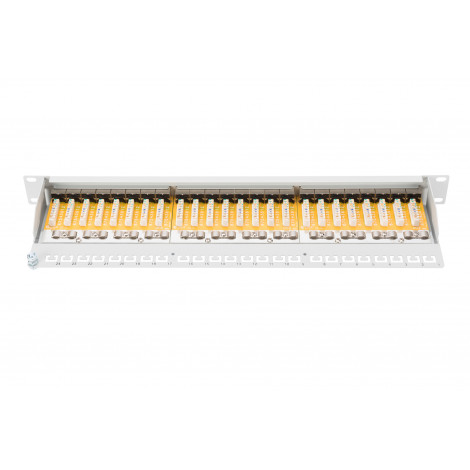 Digitus | Patch Panel | DN-91624S | White | Category: CAT 6 Ports: 24 x RJ45 Retention strength: 7.7 kg Insertion force: 30N max