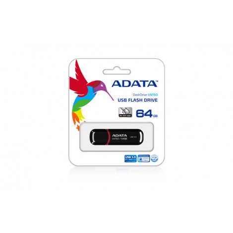 ADATA | UV150 | 64 GB | USB 3.0 | Black