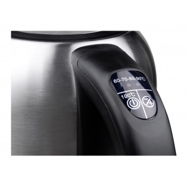 Camry | Kettle | CR 1253 | With electronic control | 2200 W | 1.7 L | Stainless steel | 360 rotational base | Stainless steel