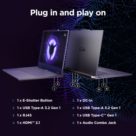 Lenovo LOQ 15IRX10 | Luna Grey | 15.6 " | IPS | FHD | 1920 x 1080 pixels | Anti-glare | Intel Core i5 | i5-13450HX | 16 GB | SO-