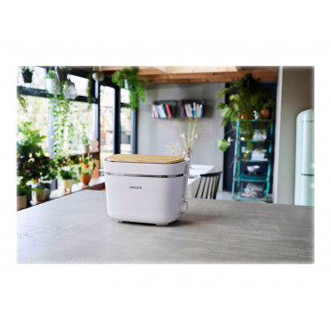 Philips | Toaster | HD2640/10 Eco Conscious Edition | Power 830 W | Number of slots 2 | Housing material 100% Bio-based plastic 