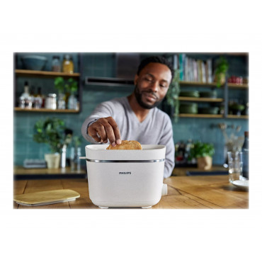 Philips | Toaster | HD2640/10 Eco Conscious Edition | Power 830 W | Number of slots 2 | Housing material 100% Bio-based plastic 