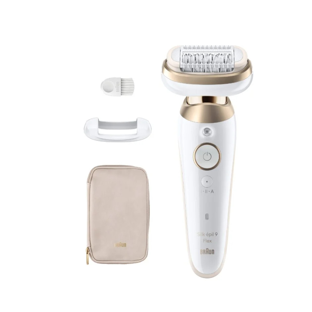 Braun Epilator | 9-011 3D Silk-epil 9 Flex | Operating time (max) 50 min | Number of power levels 2 | Wet & Dry | White/Gold