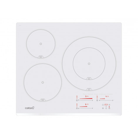 Cata INSB 6030 WH Hob, Induction, Width 59cm, 3 cooking zones, Touch control, White | CATA