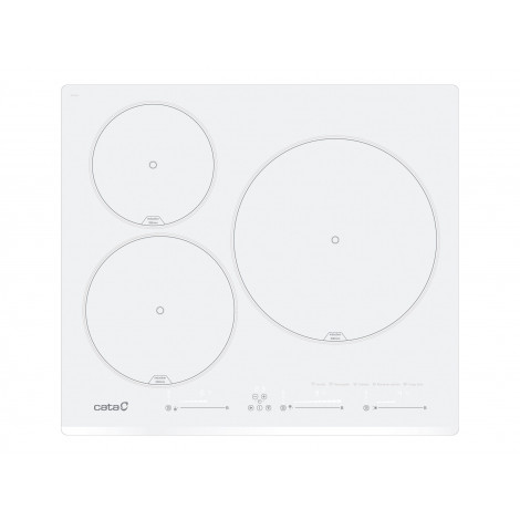 Cata INSB 6003 E2 WH Hob, Induction, Width 59cm, 3 cooking zones, Touch control, White | CATA