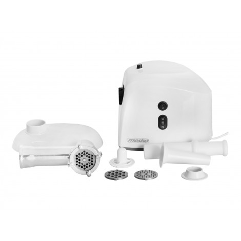 Mesko MS 4805 Meat mincer, Power 600W, Bowl, Middle size sieve, Mince sieve, Poppy sieve, Plunger, Sausage filler | Mesko | Mesk