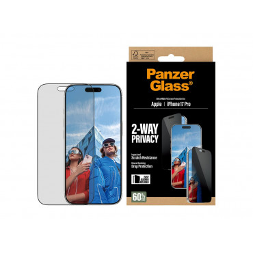 PanzerGlass Screen protector | Apple | iPhone 17 Pro | Glass | Transparent | Ultra-Wide Fit w. EasyAligner