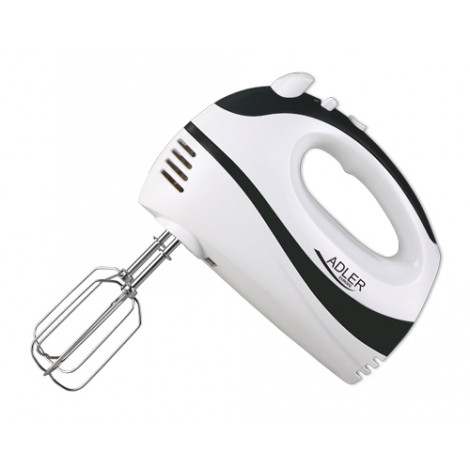 Adler | Mixer | AD 4205 b | Hand Mixer | 300 W | Number of speeds 5 | Turbo mode | White/Black