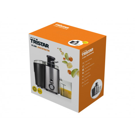 Juicer | Tristar | SC-2284 | Type Centrifugal juicer | Black/Stainless steel | 400 W | Number of speeds 2