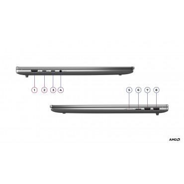 Lenovo IdeaPad Slim 5 16ARP10 | Luna Grey | 16 " | IPS | WUXGA | 1920 x 1200 pixels | Anti-glare | AMD Ryzen 7 | 7735HS | 16 (2x