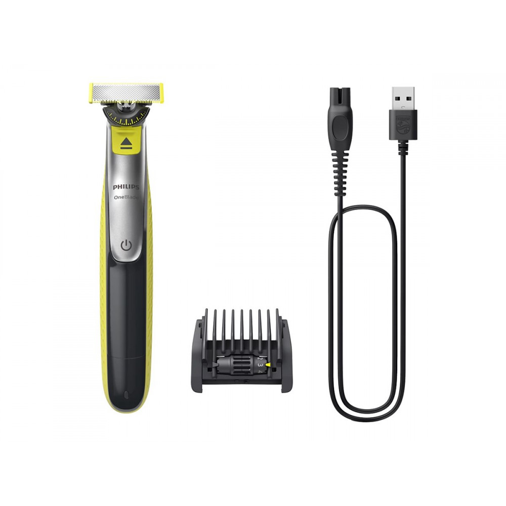 Philips Shaver | QP2734/23 OneBlade 360 | Operating time (max) 60 min | Wet & Dry | Lithium Ion | Green/Gray