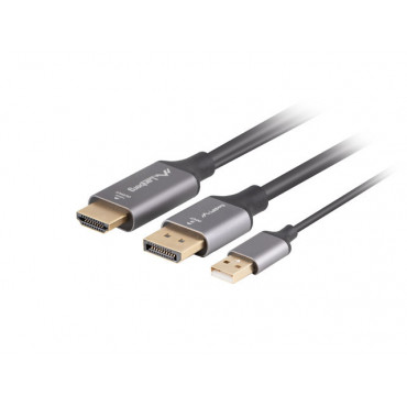 Lanberg HDMI(M)- Displayport(M) cable 1.8m 4K, Black
