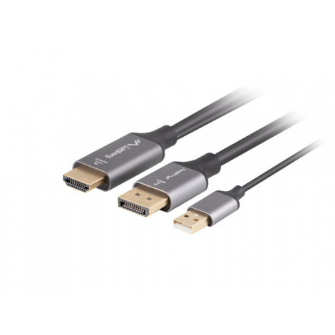 Lanberg HDMI(M)- Displayport(M) cable 1.8m 4K, Black