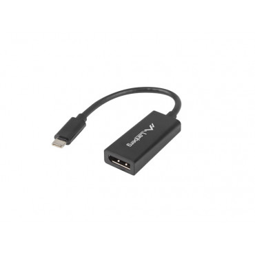 Lanberg USB-C(M) 3.1- Displayport(F) Adapter cable 15cm, Black