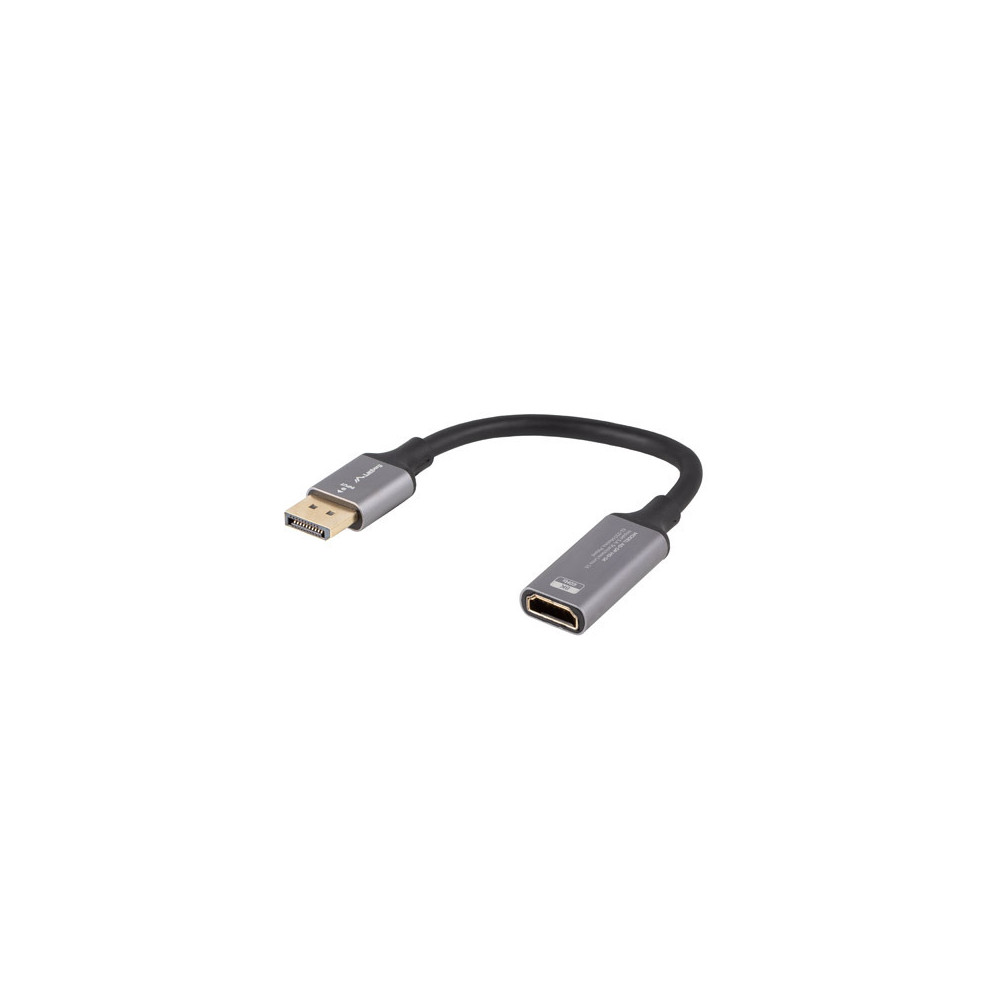 Lanberg Displayport (M)- HDMI(F) Adapter 8K on cable 20cm, Silver