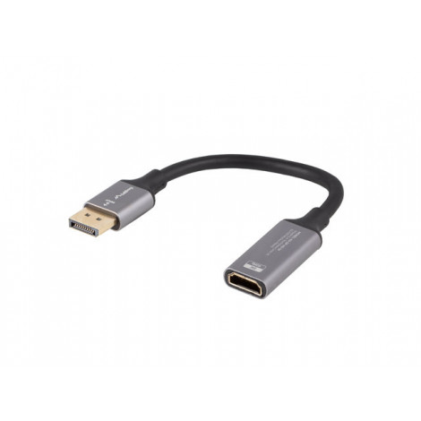 Lanberg Displayport (M)- HDMI(F) Adapter 8K on cable 20cm, Silver