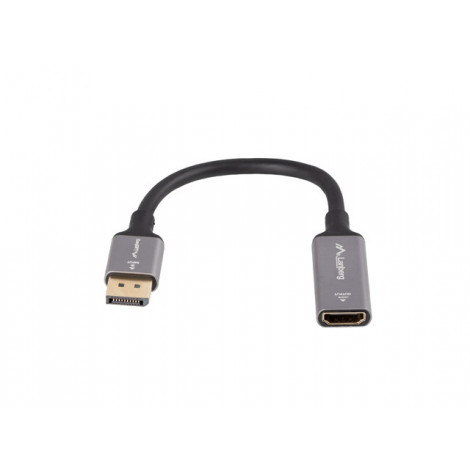 Lanberg Displayport (M)- HDMI(F) Adapter 8K on cable 20cm, Silver