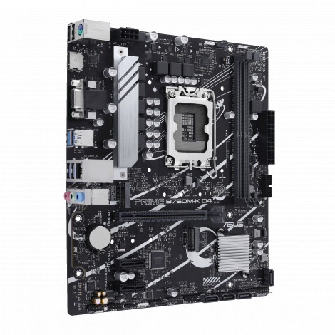Asus PRIME B760M-K D4 Processor family Intel Processor socket LGA1700 DDR4 DIMM Memory slots 2 Supported hard disk drive interfa