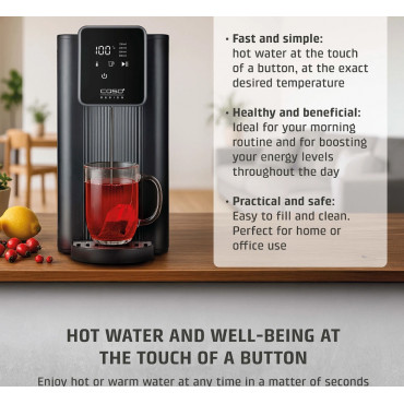 Caso Turbo Hot Water Dispenser | HW 616 | Water Dispenser | 2600 W | 2.5 L | Plastic/Stainless Steel | Black/Stainless Steel
