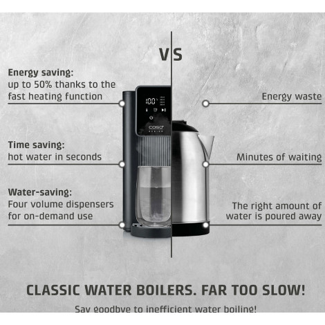 Caso Turbo Hot Water Dispenser | HW 616 | Water Dispenser | 2600 W | 2.5 L | Plastic/Stainless Steel | Black/Stainless Steel