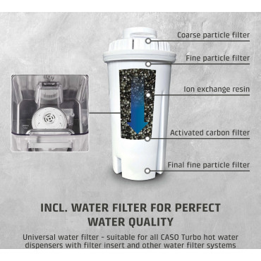 Caso Turbo Hot Water Dispenser | HW 616 | Water Dispenser | 2600 W | 2.5 L | Plastic/Stainless Steel | Black/Stainless Steel
