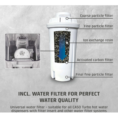 Caso Turbo Hot Water Dispenser | HW 616 | Water Dispenser | 2600 W | 2.5 L | Plastic/Stainless Steel | Black/Stainless Steel