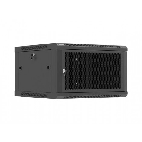 Lanberg Wall mounted installation cabinet 19" 6U 600X600 | WF01-6606-23B | Black