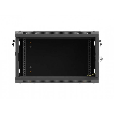 Lanberg Wall mounted installation cabinet 19" 6U 600X600 | WF01-6606-23B | Black