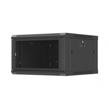 Lanberg Wall mounted installation cabinet 19" 6U 600X600 | WF01-6606-23B | Black