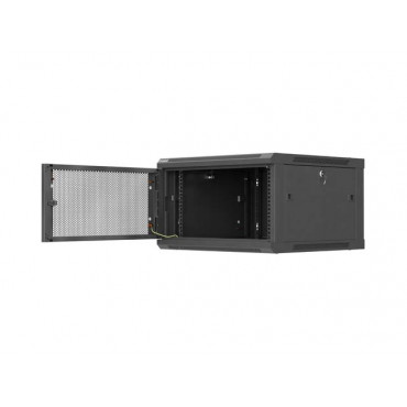 Lanberg Wall mounted installation cabinet 19" 6U 600X600 | WF01-6606-23B | Black