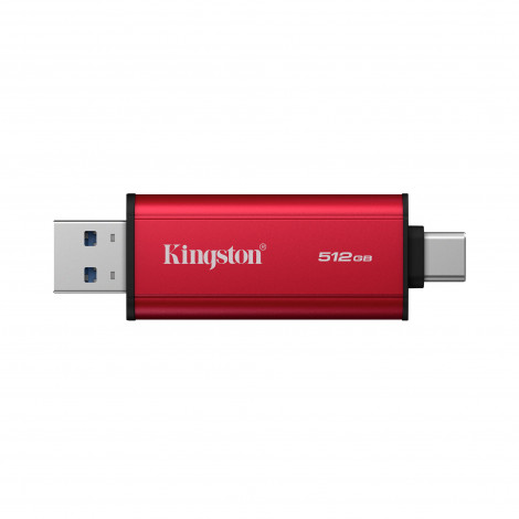 Kingston Dual Portable Solid-State Drive, USB Type-A and Type-C | 512 GB | Solid-state drive interface USB 3.2 Gen 2 | Read spee