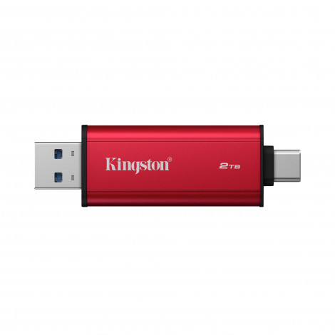 Kingston Dual Portable Solid-State Drive, USB Type-A and Type-C | 2000 GB | Solid-state drive interface USB 3.2 Gen 2 | Read spe