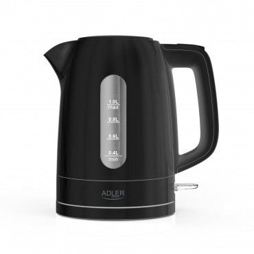 Adler Kettle | AD 1380b | Electric | 2200 W | 1 L | Polypropylene | 360 rotational base | Black