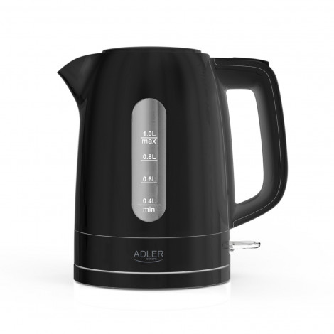 Adler Kettle | AD 1380b | Electric | 2200 W | 1 L | Polypropylene | 360 rotational base | Black