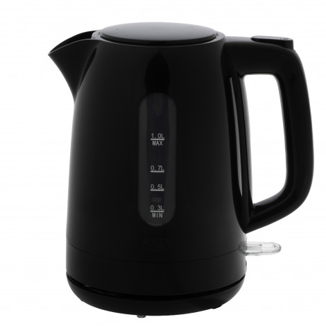 Adler Kettle | AD 1380b | Electric | 2200 W | 1 L | Polypropylene | 360 rotational base | Black