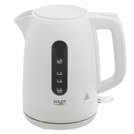 Adler Kettle | AD 1380w | Electric | 2200 W | 1 L | Polypropylene | 360 rotational base | White