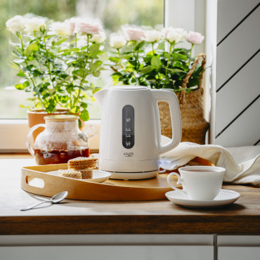Adler Kettle | AD 1380w | Electric | 2200 W | 1 L | Polypropylene | 360 rotational base | White
