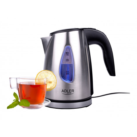 Adler | Kettle | AD 1203 | Standard | 1630 W | 1 L | Stainless steel | 360 rotational base | Stainless steel