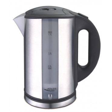 Adler | Kettle | AD 1216 | Standard | 2000 W | 1.7 L | Stainless steel | 360 rotational base | Stainless steel