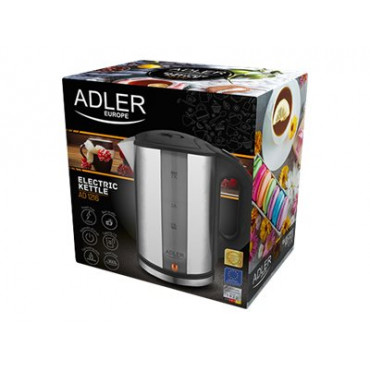Adler | Kettle | AD 1216 | Standard | 2000 W | 1.7 L | Stainless steel | 360 rotational base | Stainless steel